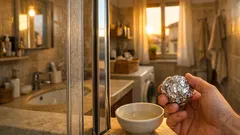 Come pulire le guide del box doccia con una pallina di alluminio e aceto