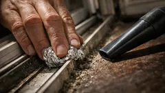 Come pulire i binari delle finestre scorrevoli con la carta d’alluminio in 5 minuti