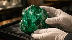 Smeraldo Imbu da 11.685 carati: cosa sappiamo davvero su valore, asta e tracciabilità