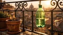 Bottiglie verdi sul balcone contro le zanzare: funzionano davvero o è un mito?