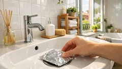 Il trucco del foglio di alluminio sullo scarico: addio odore di fogna in bagno